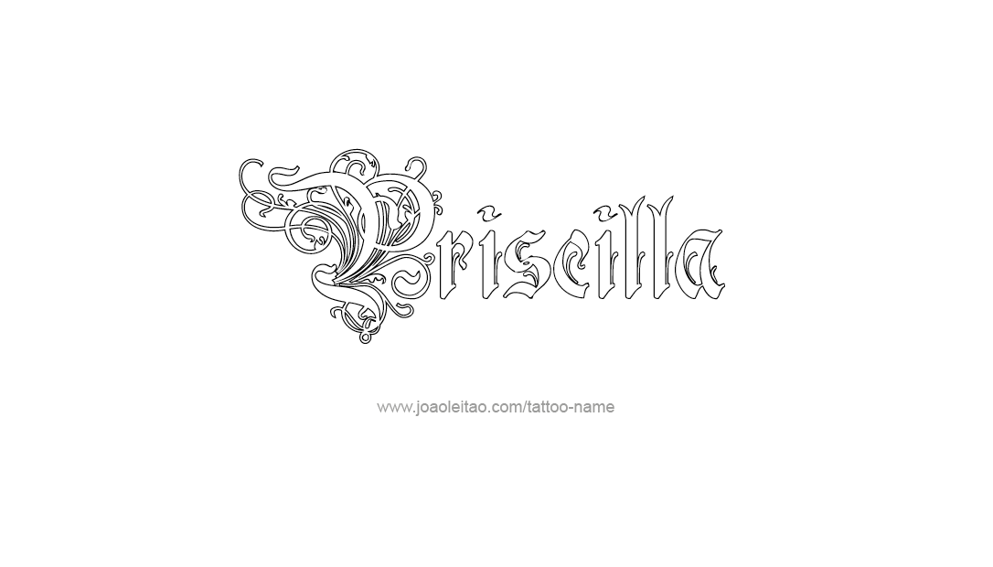 Tattoo Design Name Priscilla   