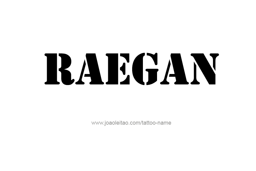 Tattoo Design Name Raegan   