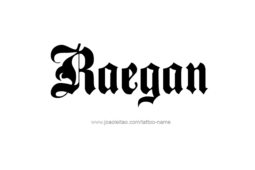 Tattoo Design Name Raegan   