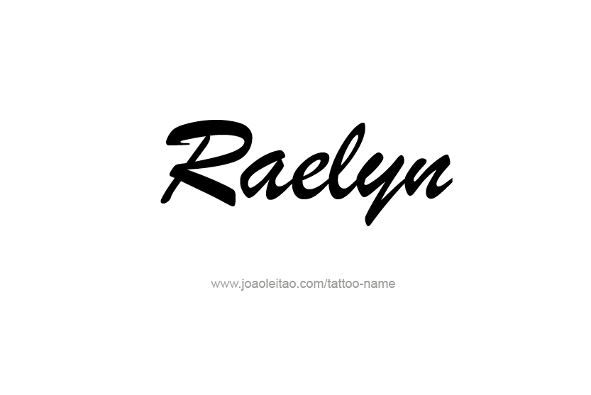 Tattoo Design Name Raelyn   