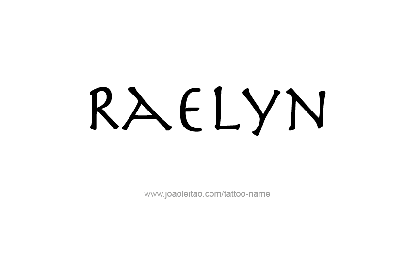 Tattoo Design Name Raelyn   