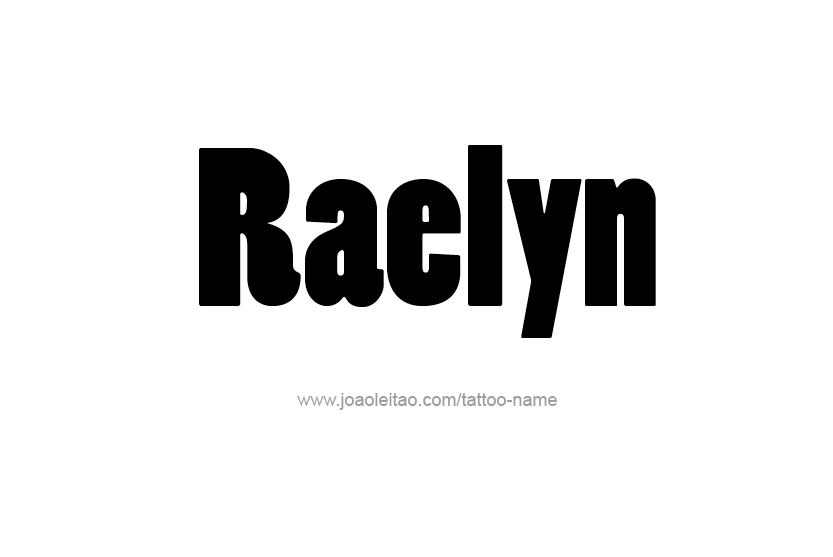 Tattoo Design Name Raelyn   