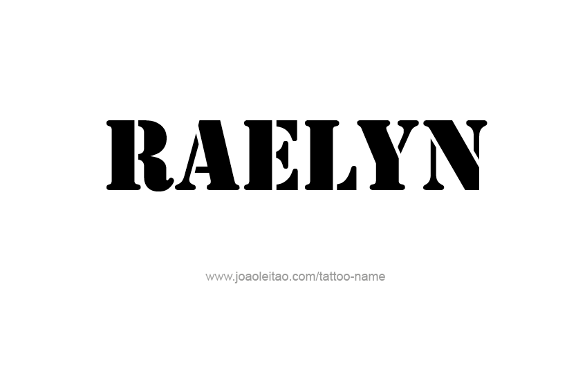 Tattoo Design Name Raelyn   