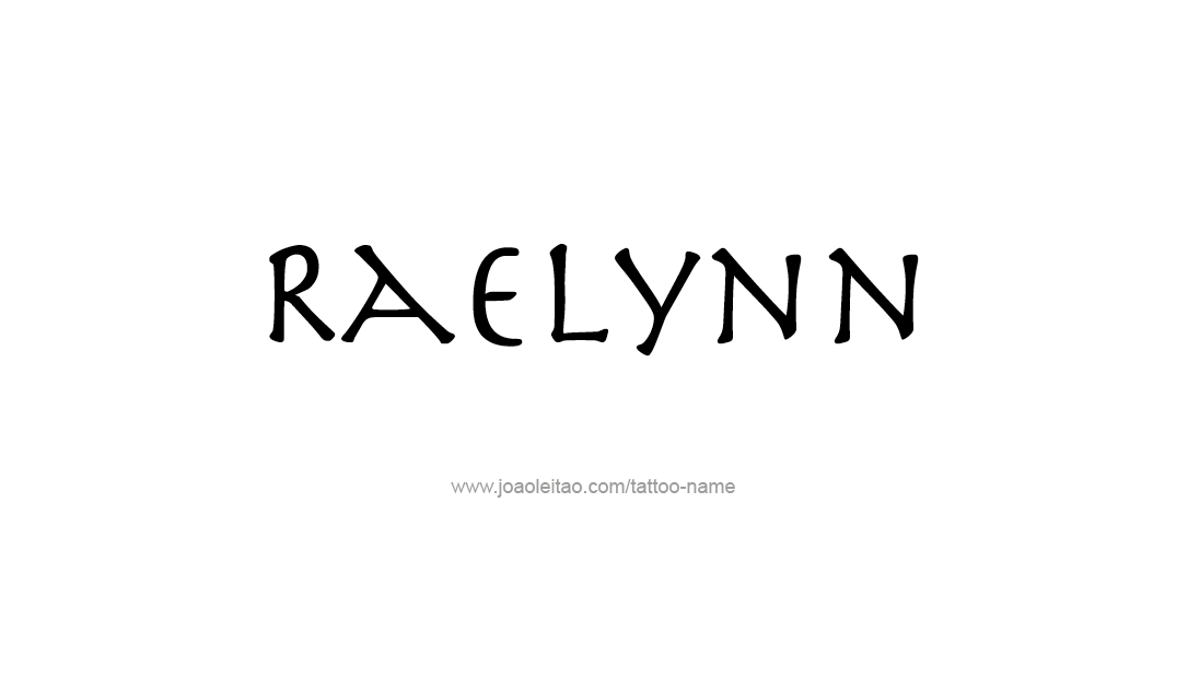 Tattoo Design Name Raelynn   