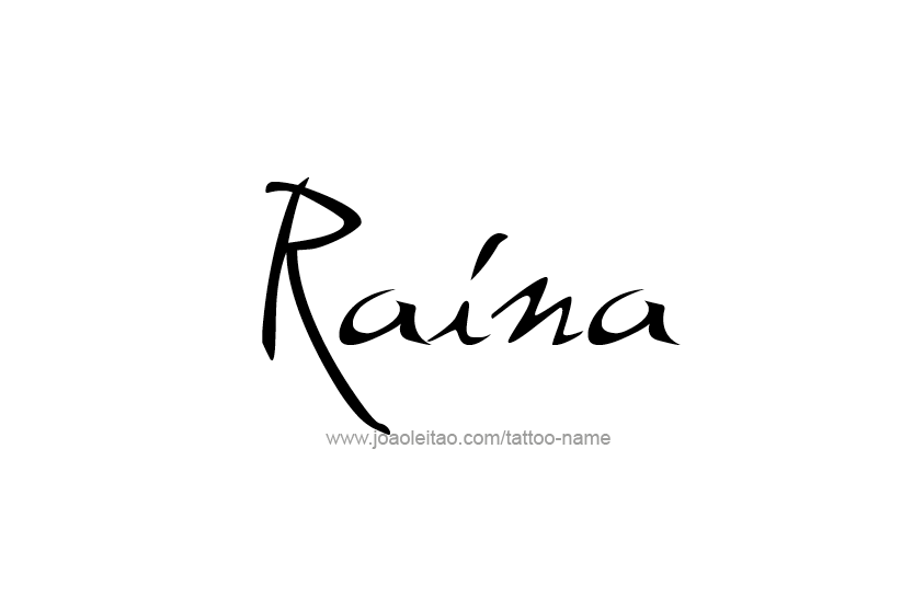 Raina Name Tattoo Designs