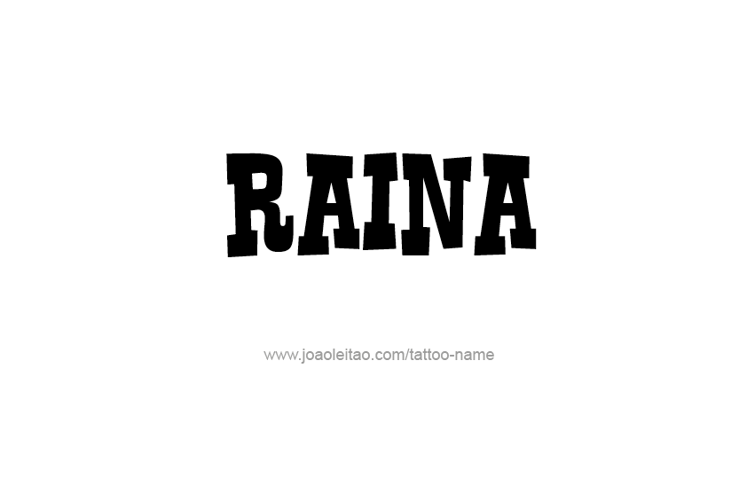 Tattoo Design Name Raina  