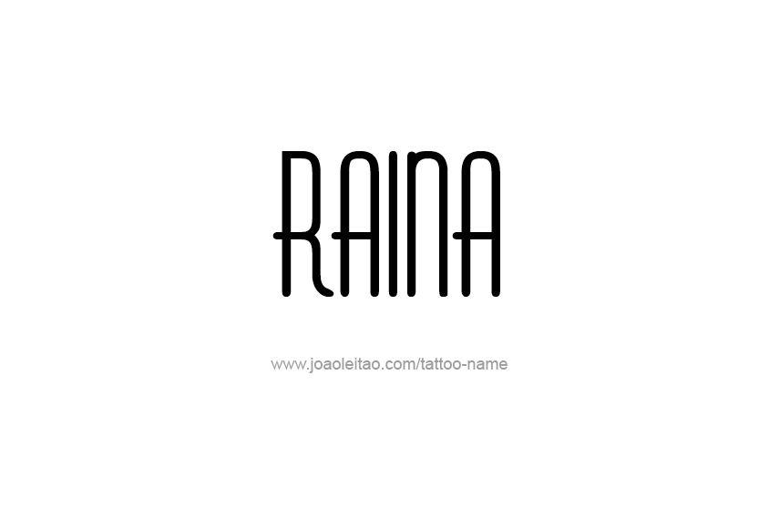 Raina Name Tattoo Designs