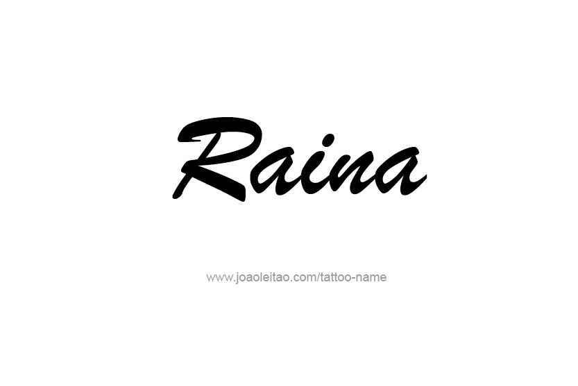 Tattoo Design Name Raina  