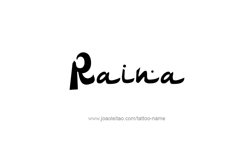 Tattoo Design Name Raina  