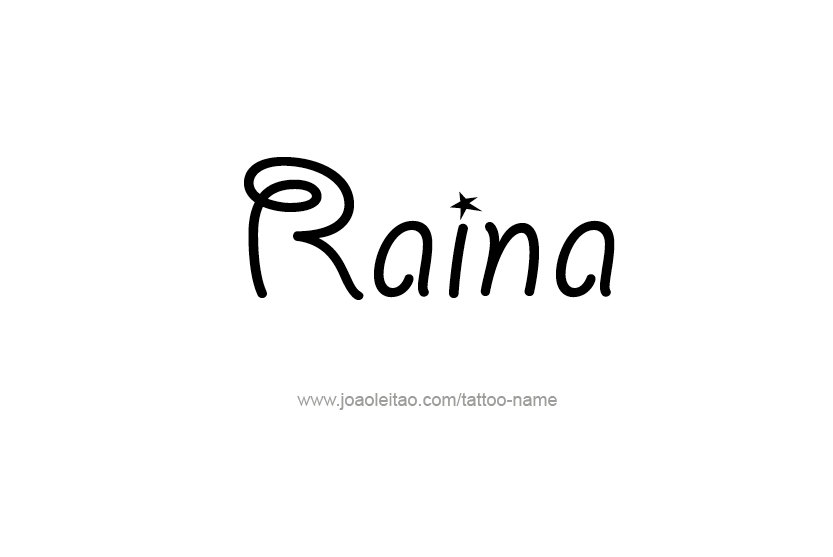 Tattoo Design Name Raina  