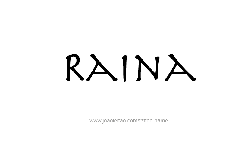 Tattoo Design Name Raina  