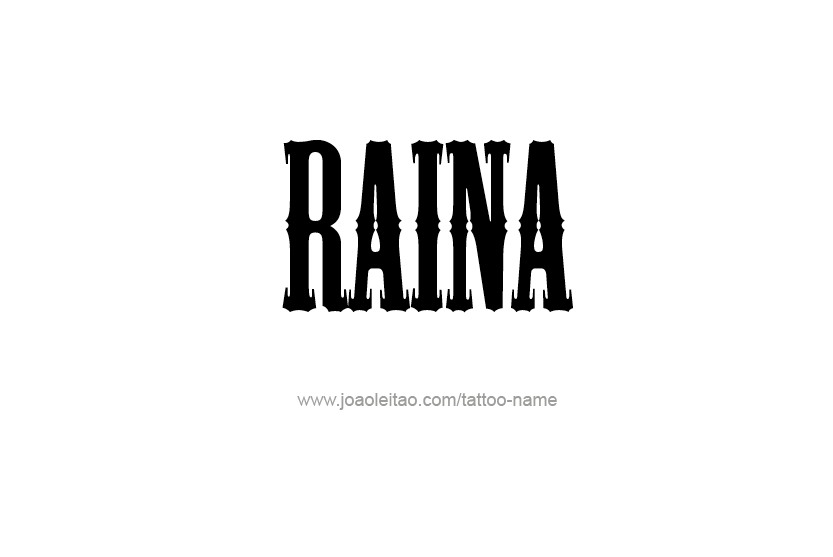 Tattoo Design Name Raina  