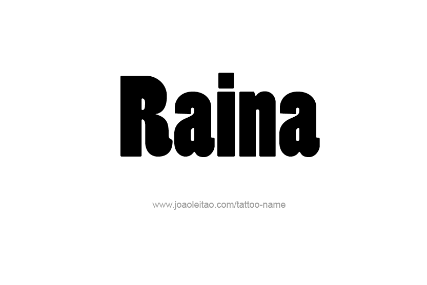 Tattoo Design Name Raina  