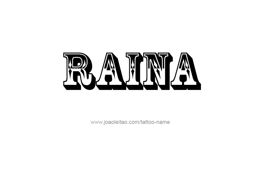 Tattoo Design Name Raina  