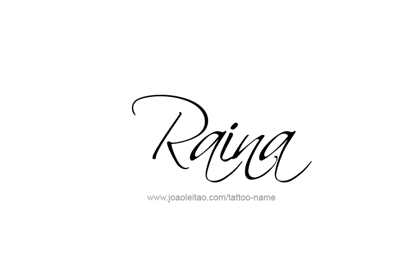 Tattoo Design Name Raina  