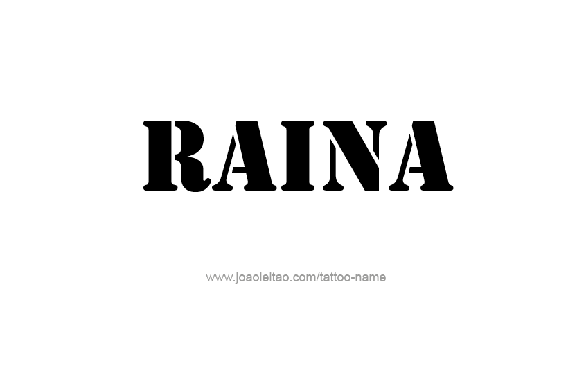 Tattoo Design Name Raina  