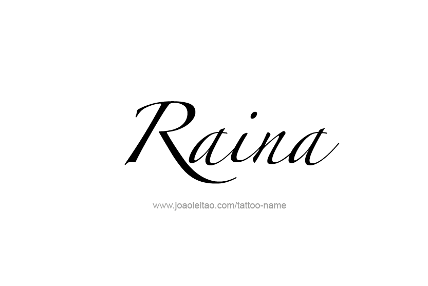 Tattoo Design Name Raina  