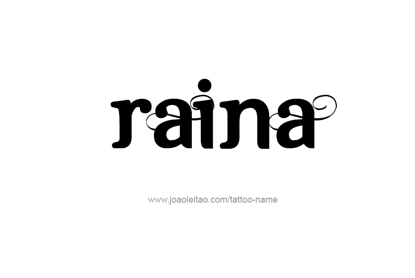 Tattoo Design Name Raina  