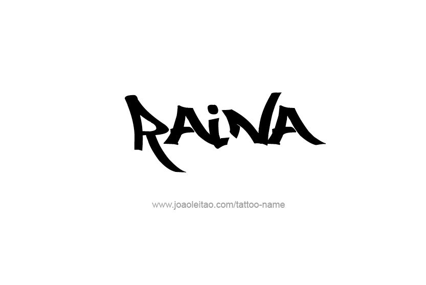 Tattoo Design Name Raina  