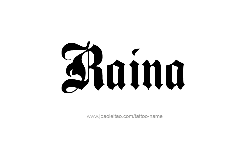 Tattoo Design Name Raina  