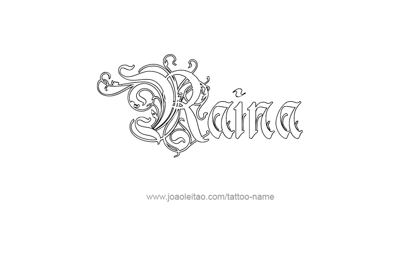 Tattoo Design Name Raina  