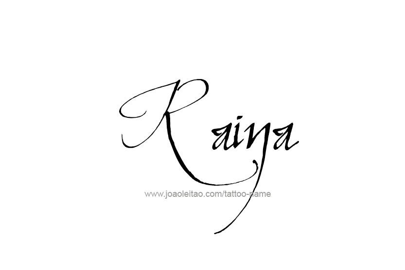 Tattoo Design Name Raina  