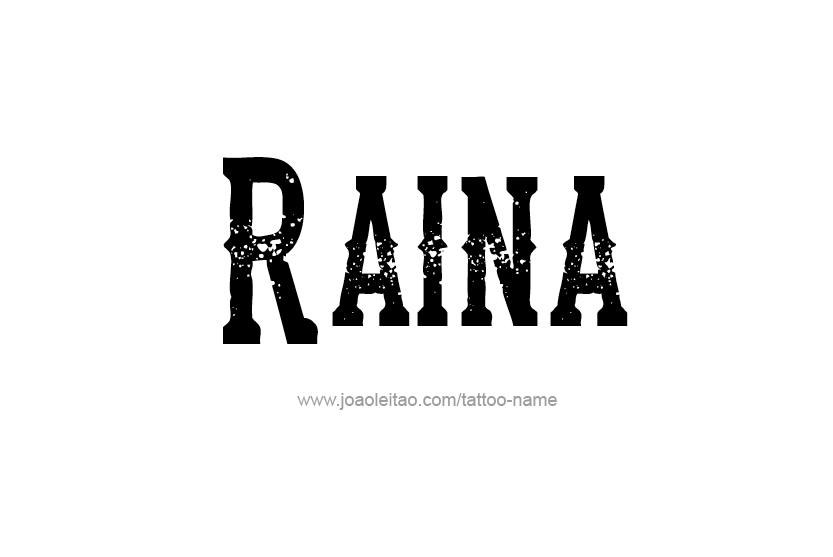 Tattoo Design Name Raina  