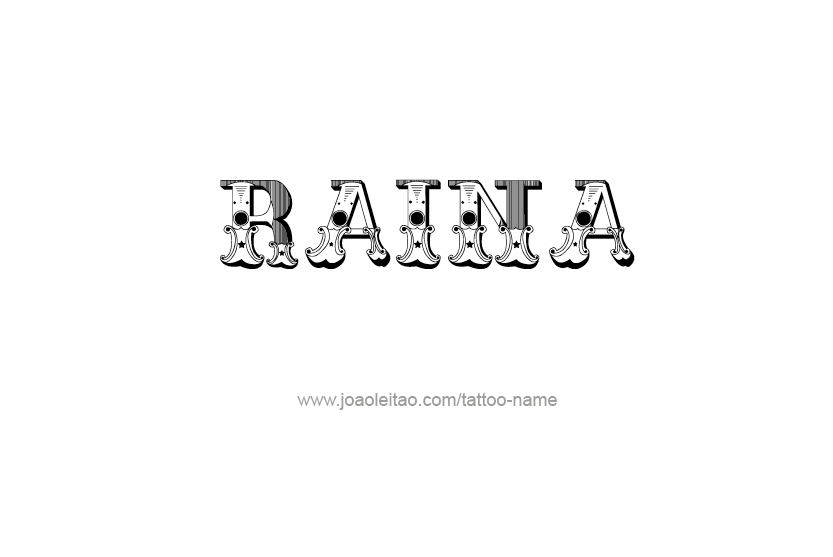 Tattoo Design Name Raina  