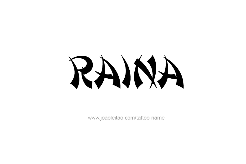 Tattoo Design Name Raina