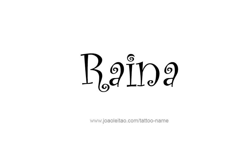 Tattoo Design Name Raina  