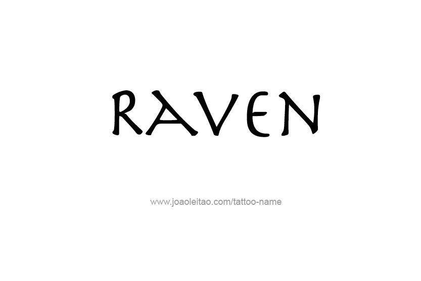 Tattoo Design Name Raven  