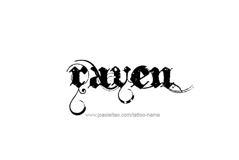 Tattoo Design Name Raven  