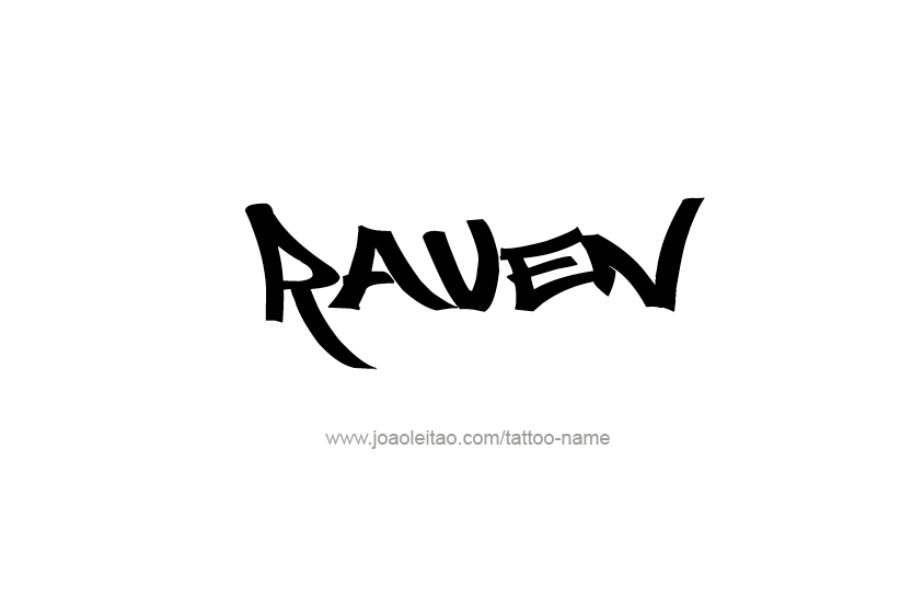 Tattoo Design Name Raven  