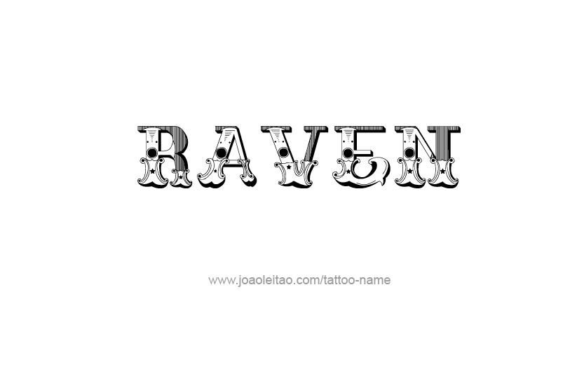 Tattoo Design Name Raven  