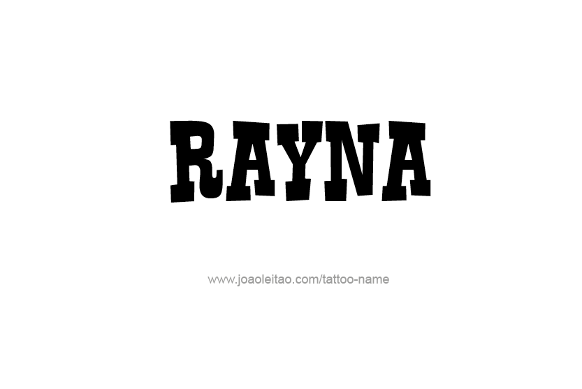 Tattoo Design Name Rayna  