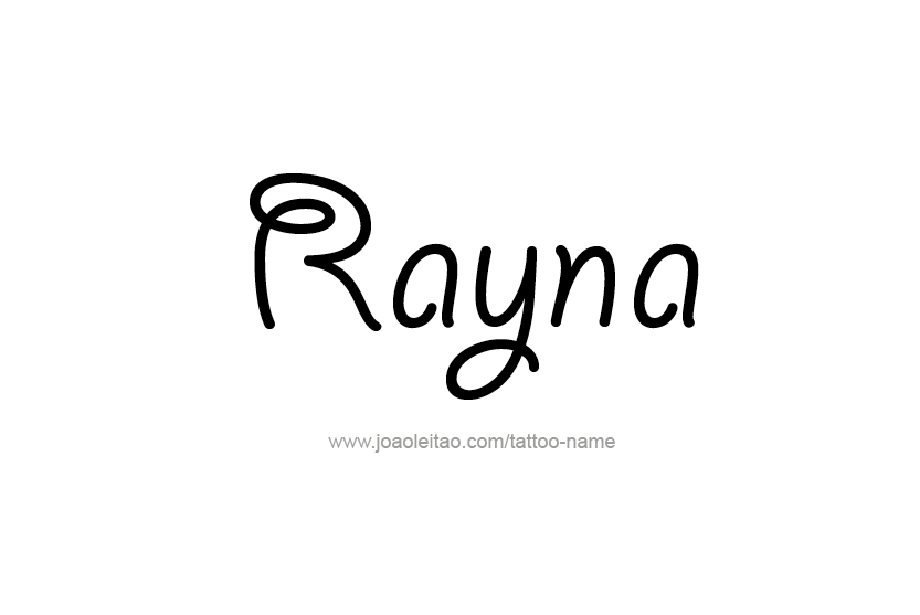 Tattoo Design Name Rayna  