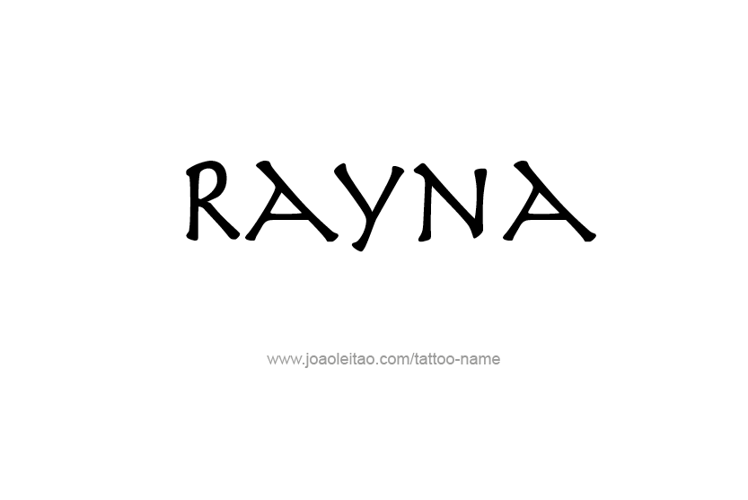 Tattoo Design Name Rayna  