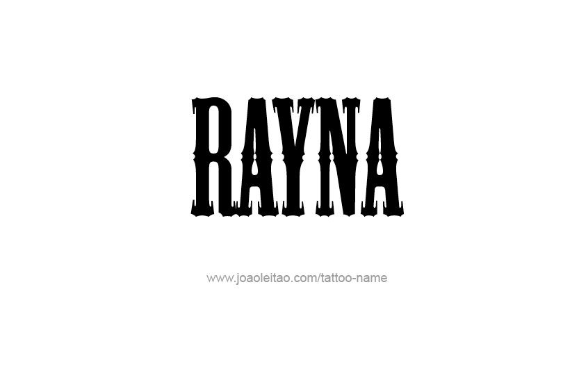 Tattoo Design Name Rayna  