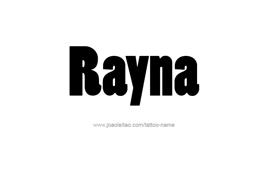 Tattoo Design Name Rayna  