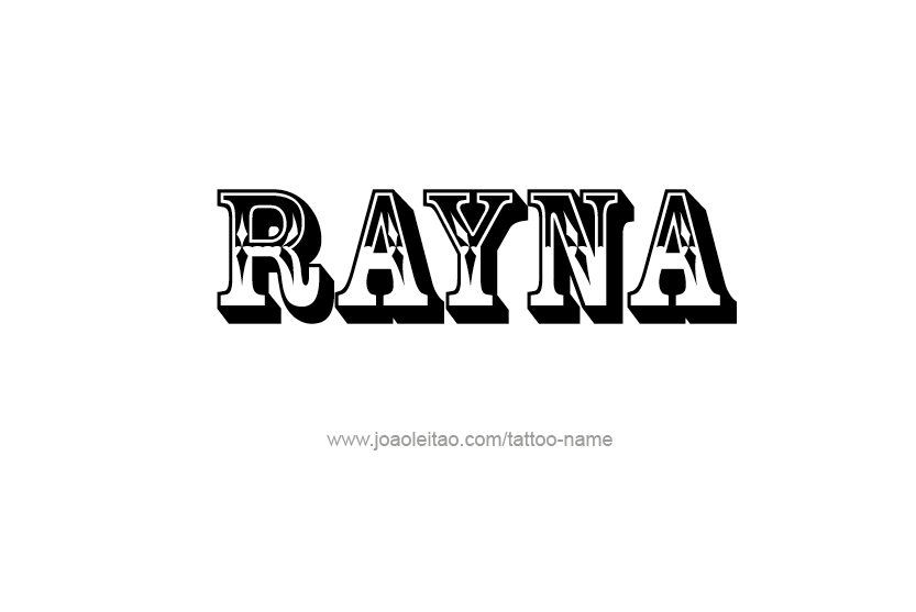 Tattoo Design Name Rayna  