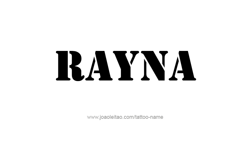 Rayna Name Tattoo Designs