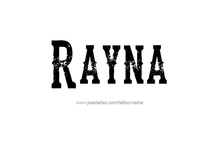 Tattoo Design Name Rayna  