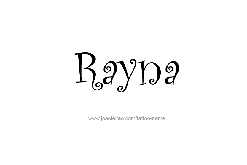 Tattoo Design Name Rayna  