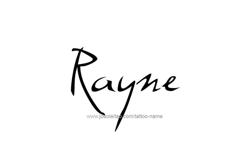 Tattoo Design Name Rayne  