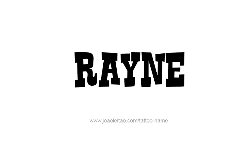 Tattoo Design Name Rayne  