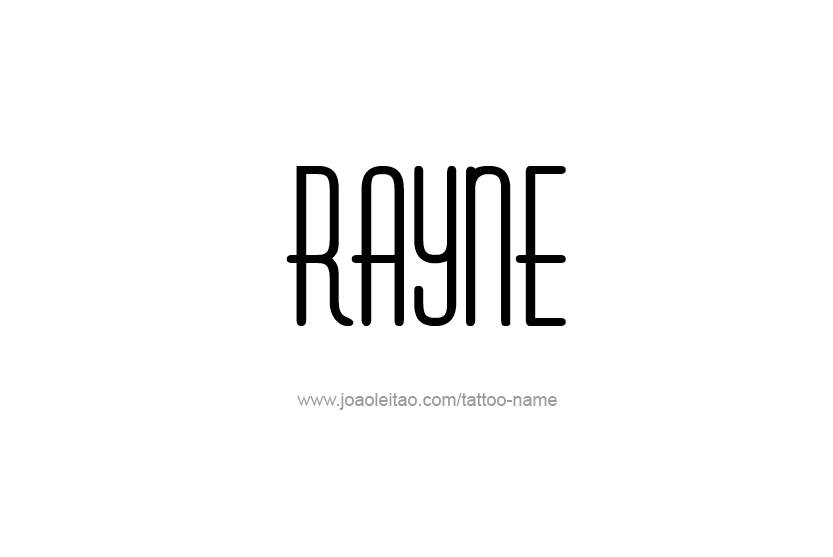 Tattoo Design Name Rayne  