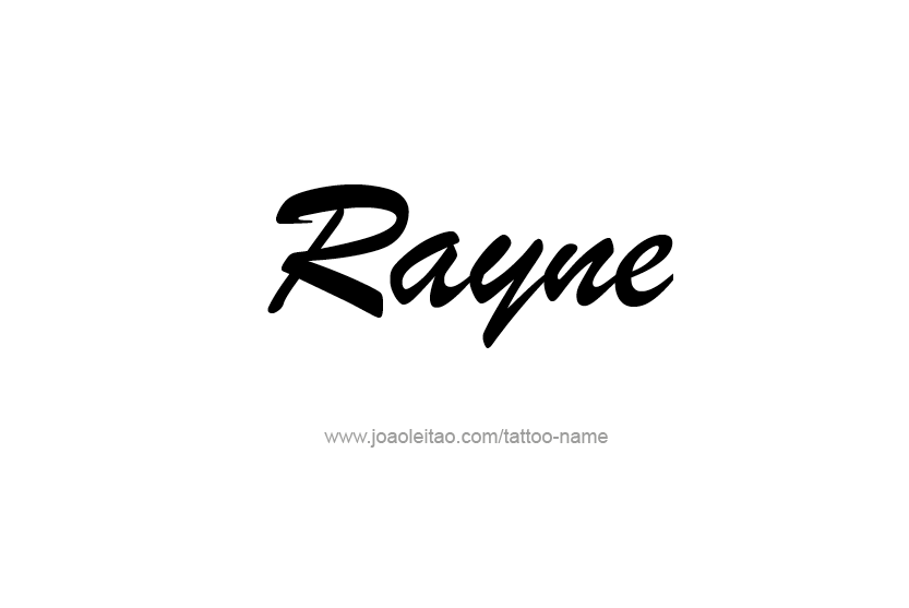 Tattoo Design Name Rayne  