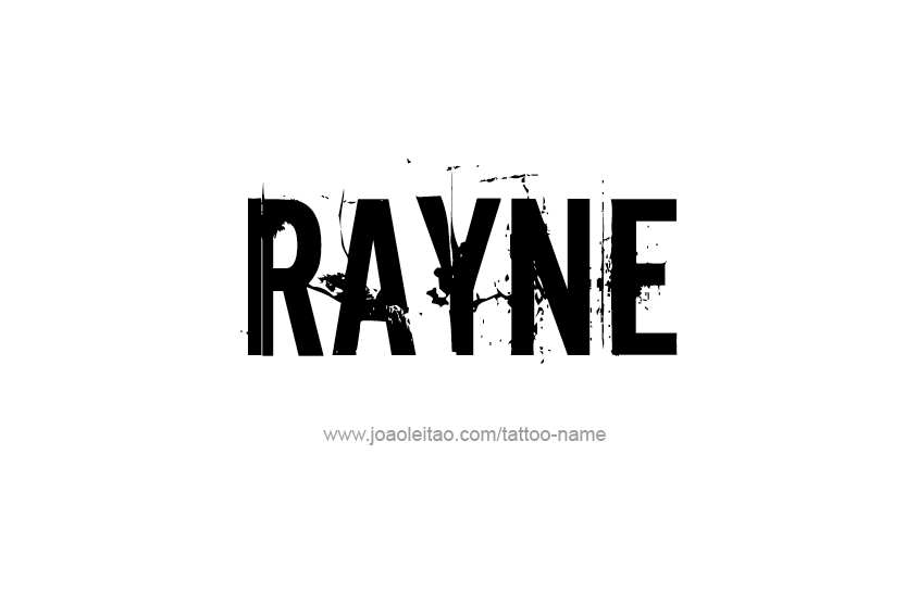 Tattoo Design Name Rayne  