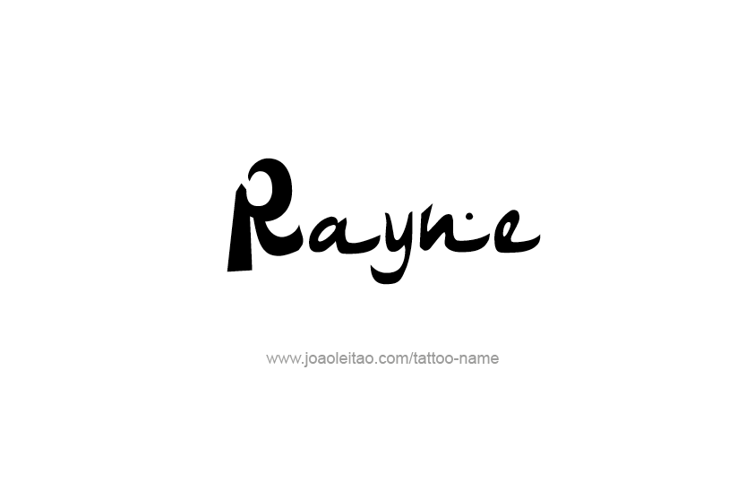 Tattoo Design Name Rayne  