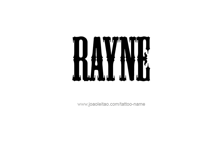 Tattoo Design Name Rayne  